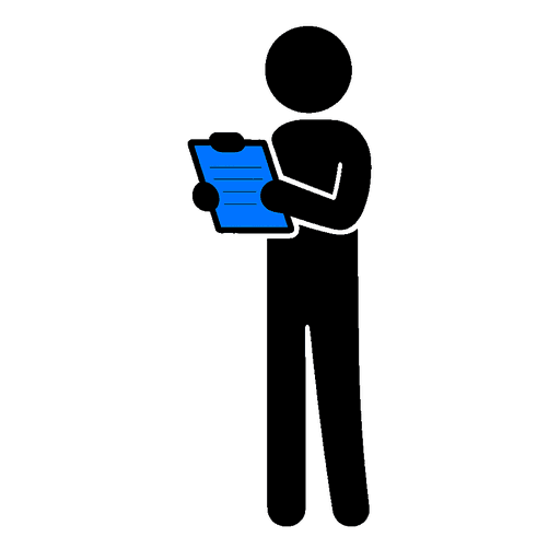 A figure reading a ledger